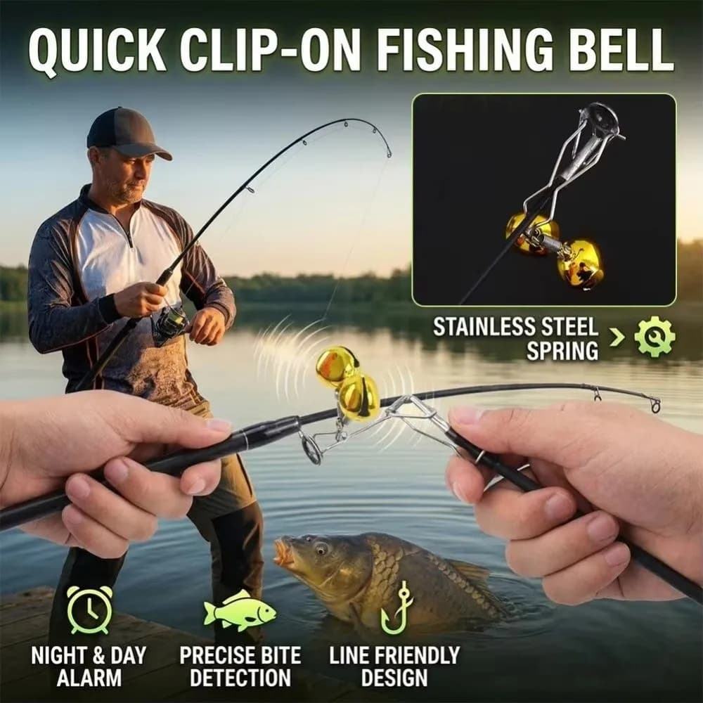 5/10Pcs High Sensitivity Fishing Bite Alarm Bell Anti-Throwing Design Secure Clip Fishing Rod Alert Universal Fit Metal