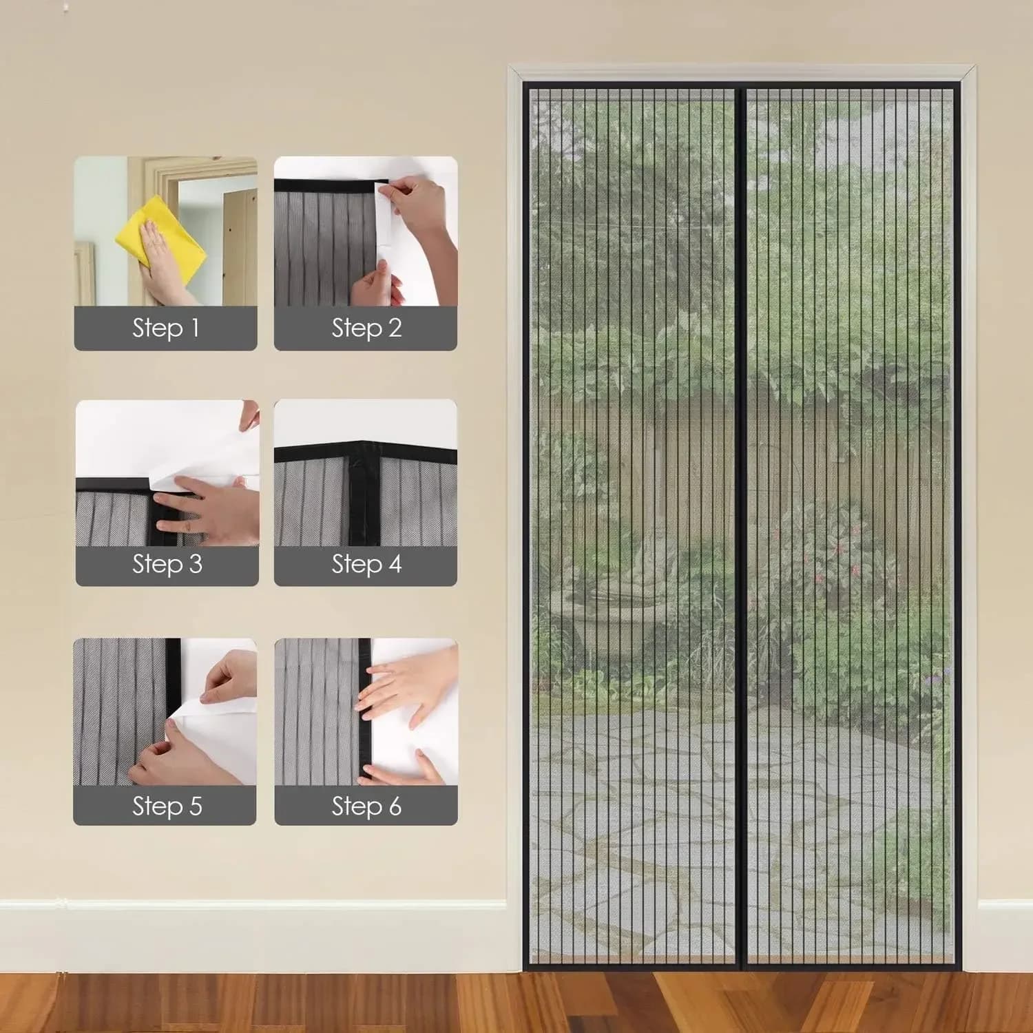 Zanzariera Magnetica, Controllo Insetti Estivo, Tenda a Rete per Porta, Tenda per Soggiorno, Camera da Letto, Schermo per Porta a Chiusura Automatica