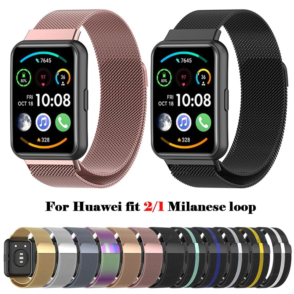 Milanese Ring Strap for Huawei Watch FIT 2 Smart Strap Magnetic Strap Stainless Steel Bracelet Huawei Watch fit Accessories