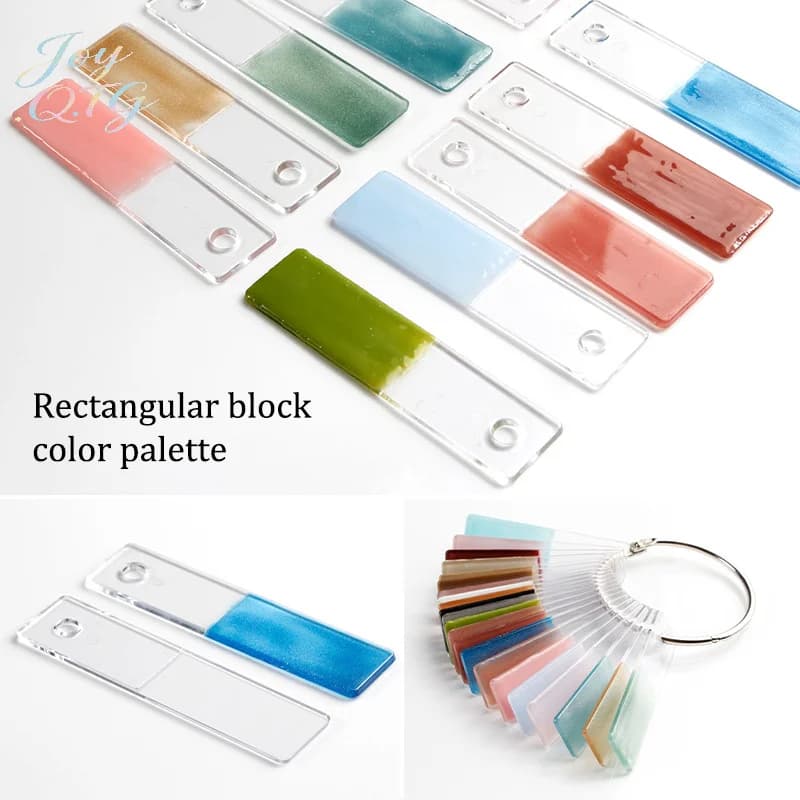 Rectangular Exhibitor for Fin Nails, UV Gel Color Folder, Manicure Practice Plate and Gel Nails Creation