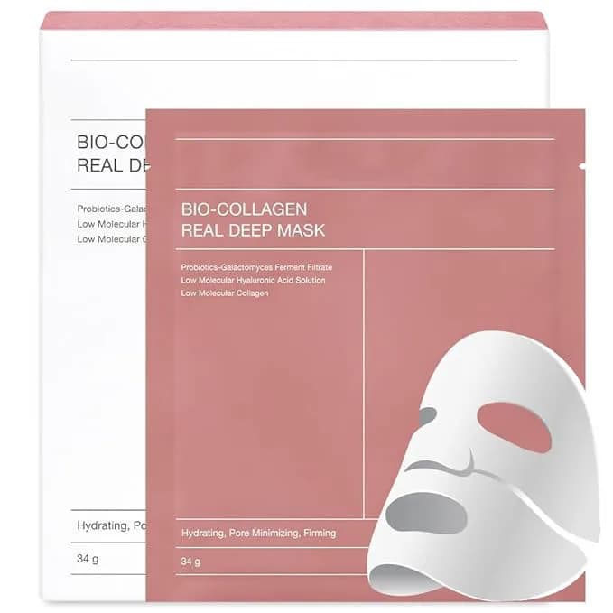 Bio-Collagene Face Mask in Separate Sheets, Deep Hydration, Skin Tone Reaching, Skin Nutrition and Levigating