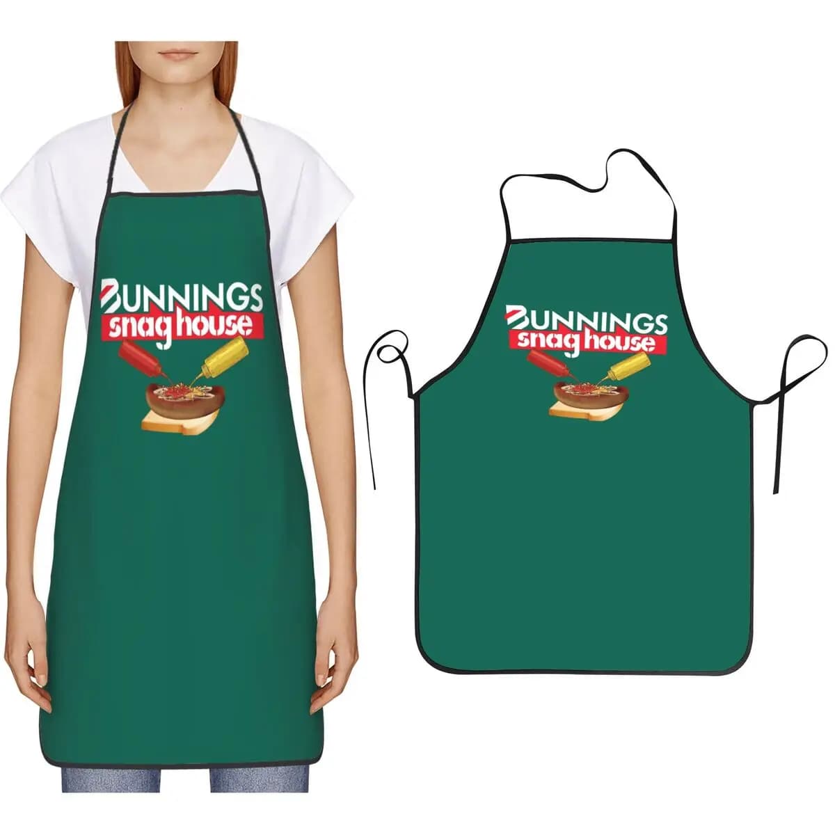 Bunnings Snaghouse Aprons Chef Cooking Baking Tablier Bib Kitchen Cleaning Pinafore for Women Men Painting