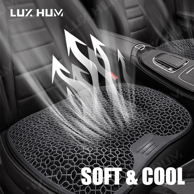 Self Seat cushion in Gel Refreshing, Design Nido d'Ape for Relieving Pressure, Breathable and Anti-slip, Suitable for Office Chairs