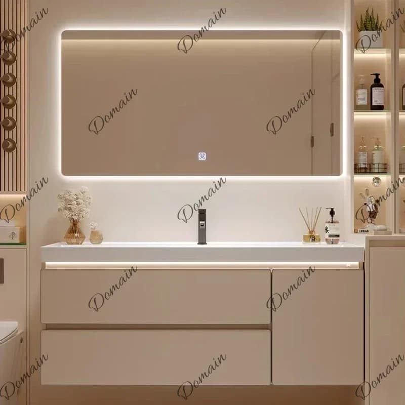 XX Bathroom Cabinets Vanity Organizer Closet Furniture Modern Light Luxury Combination Bathroom Cabinet Integrated Basin Washsta
