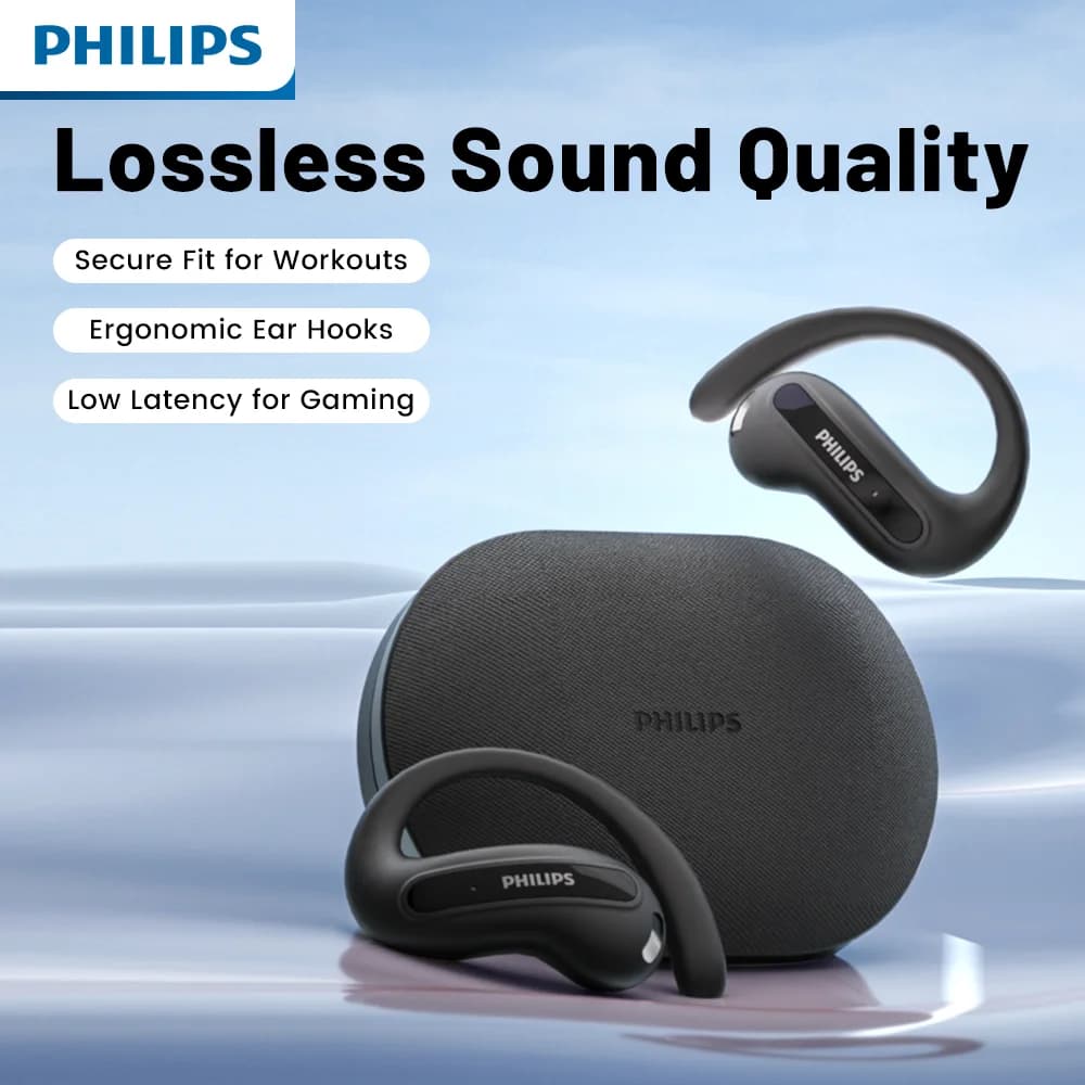 Philips 2025 New Wireless Audio Style for Music and Gaming, Wireless Headphones for Running and Sports, Wireless Headphones with E