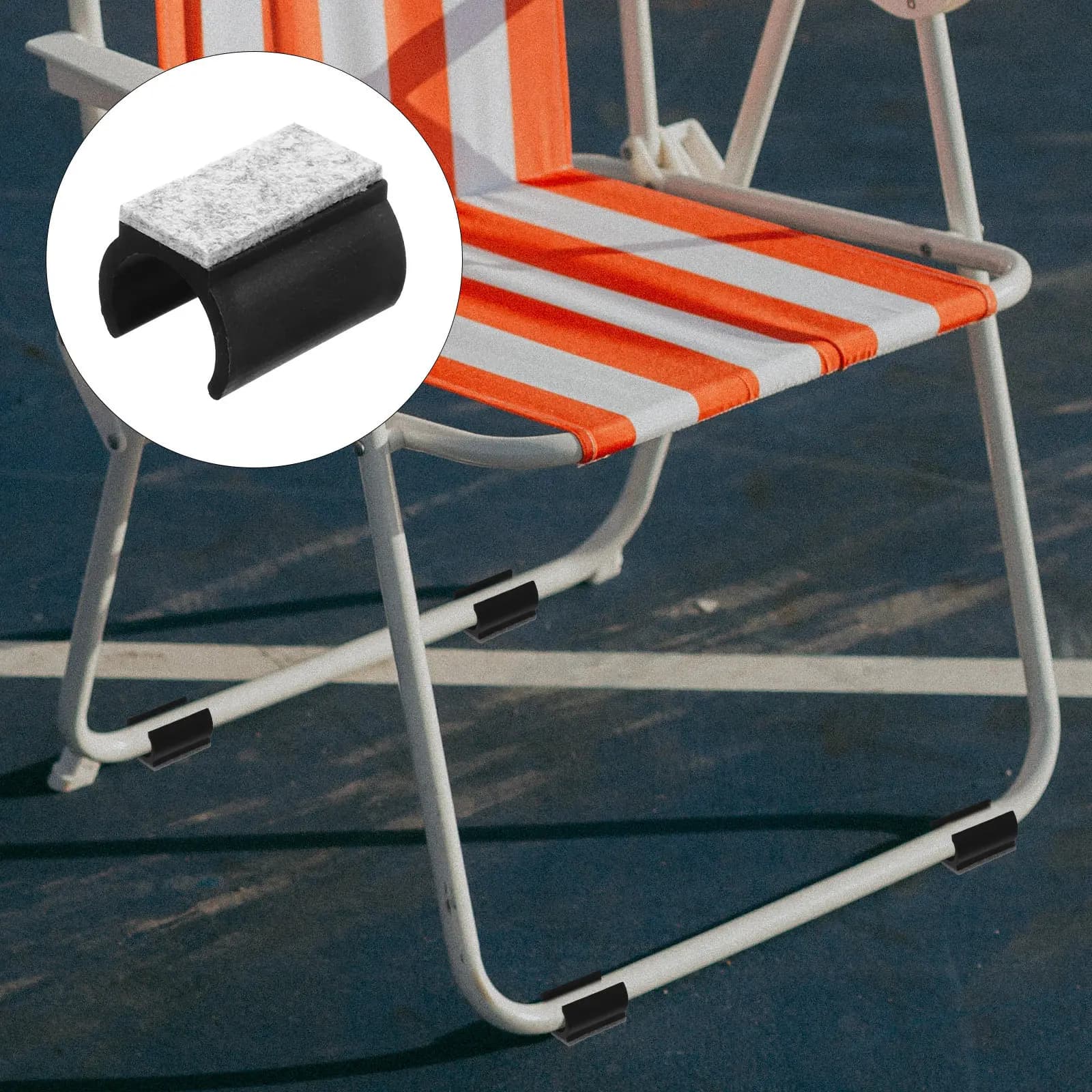 10 Pezzi Protezioni per Gambe di Sedie, Cuscinetti in Feltro a Forma di U, Antiscivolo, Morbidi, per Pavimenti in Legno Duro