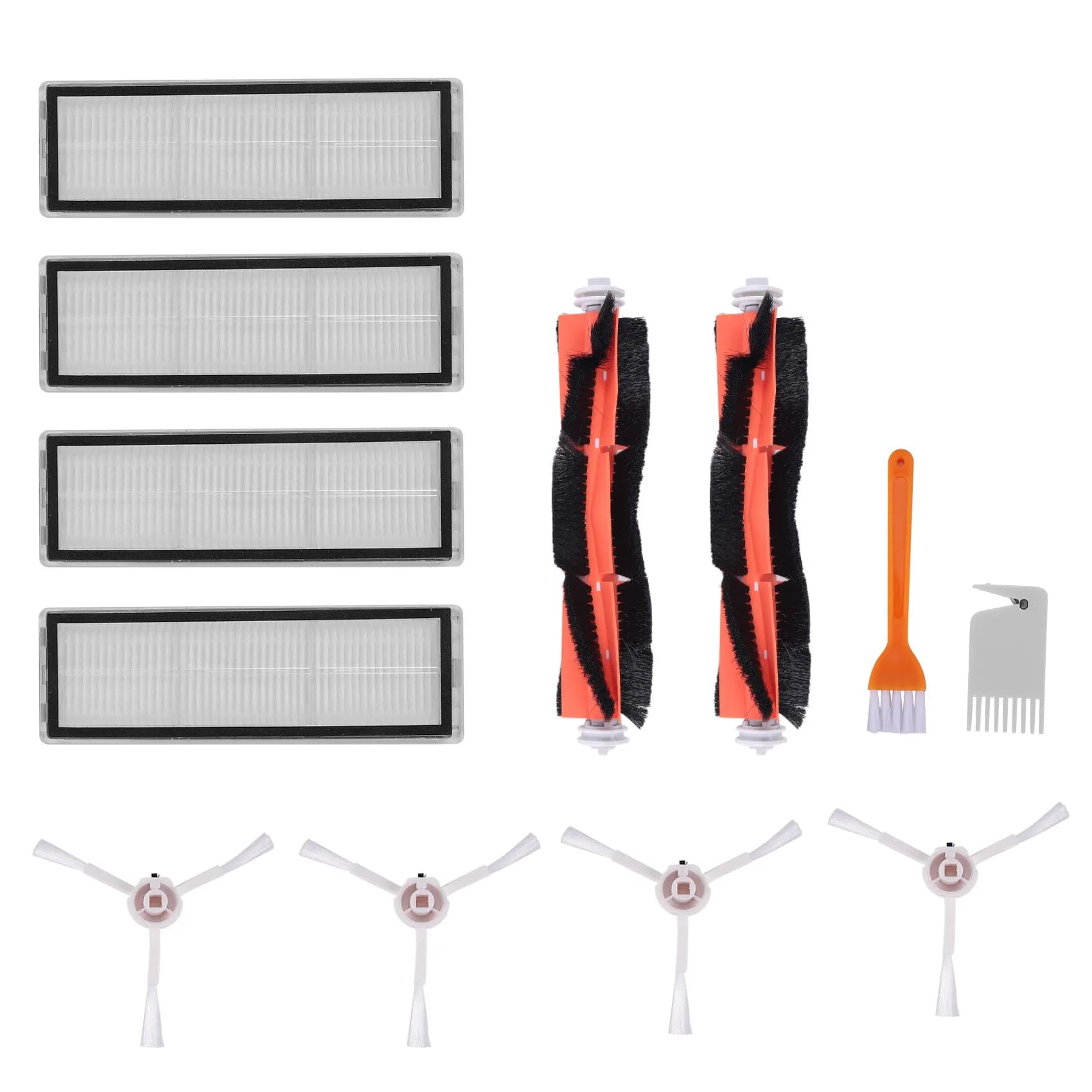 【BRILLIANT】10 Pack Main Brush Side Brushes Filter for 1C STYTJ01ZHM Robot Vacuum Cleaner Parts Accessories A