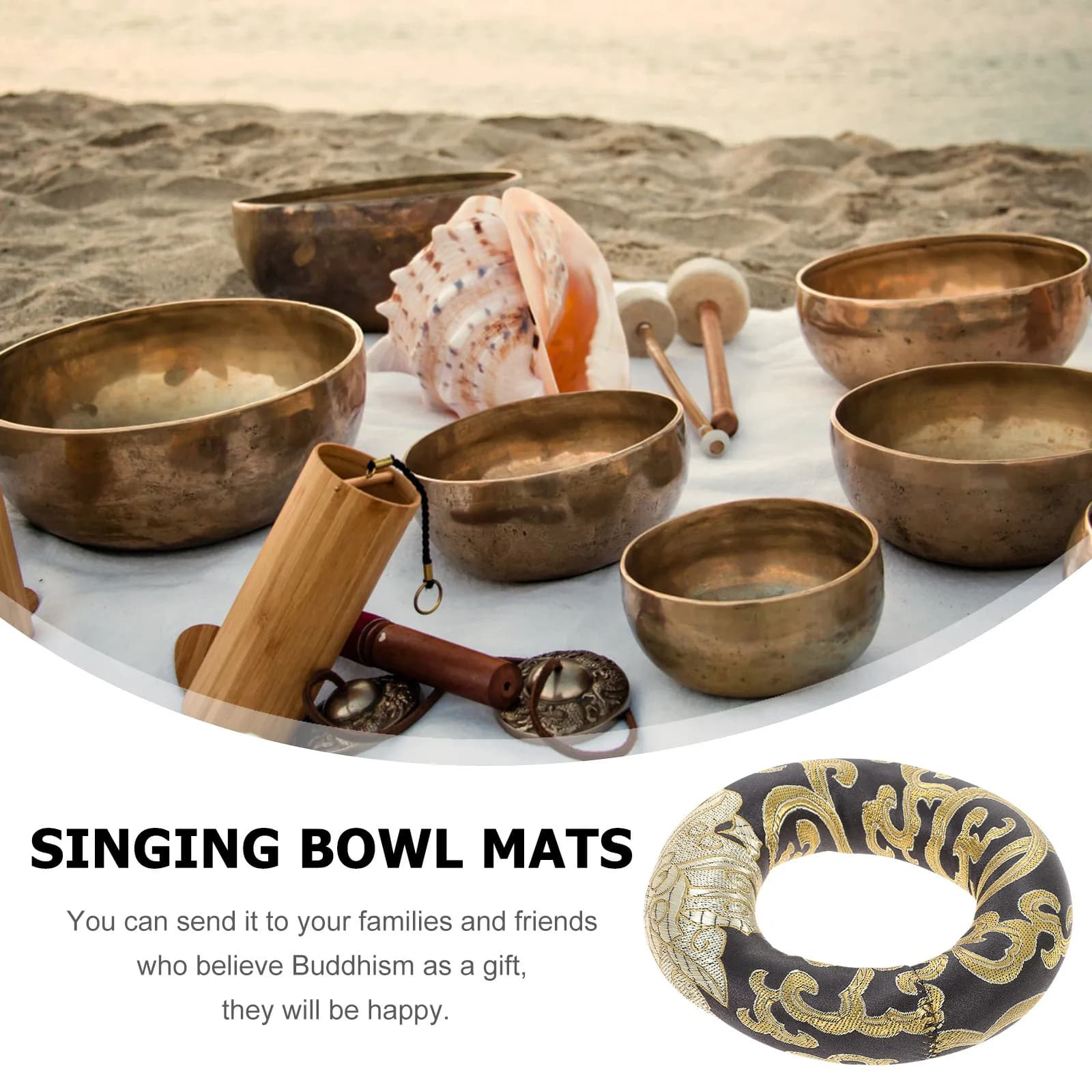 Luxury Singing Bowl Pad Fine Workmanship Natural Enhances Resonance Sound Clarity Meditation Focus Buddhist Spiritual