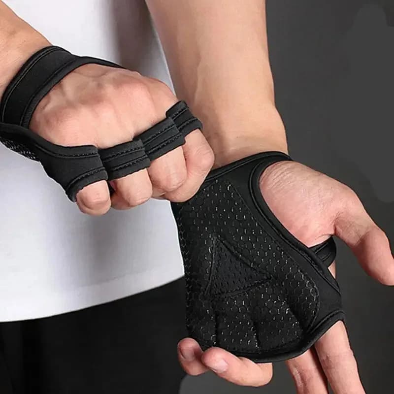 Women's half finger weight lifting gloves with wrist support - Anti-slip palm protection for fitness training in the gym and sports training