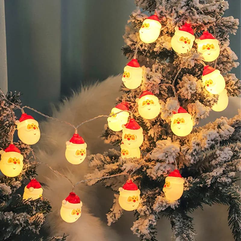 2023 Nuovo 10/20LED Pupazzo di Neve Babbo Natale Fata Ghirlanda Luce Della Stringa Alimentato A Batteria Luci Di Natale per la Festa A Casa albero di Natale Decor