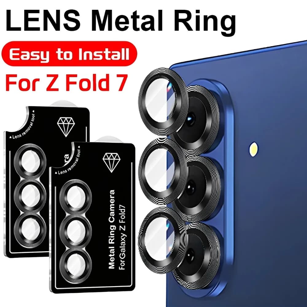 3/2/1Pack per Samsung Galaxy Z Fold 7 Protezione per obiettivo fotocamera Anti-graffio HD Anello metallico Protezione per obiettivo in vetro temperato per Z Fold7