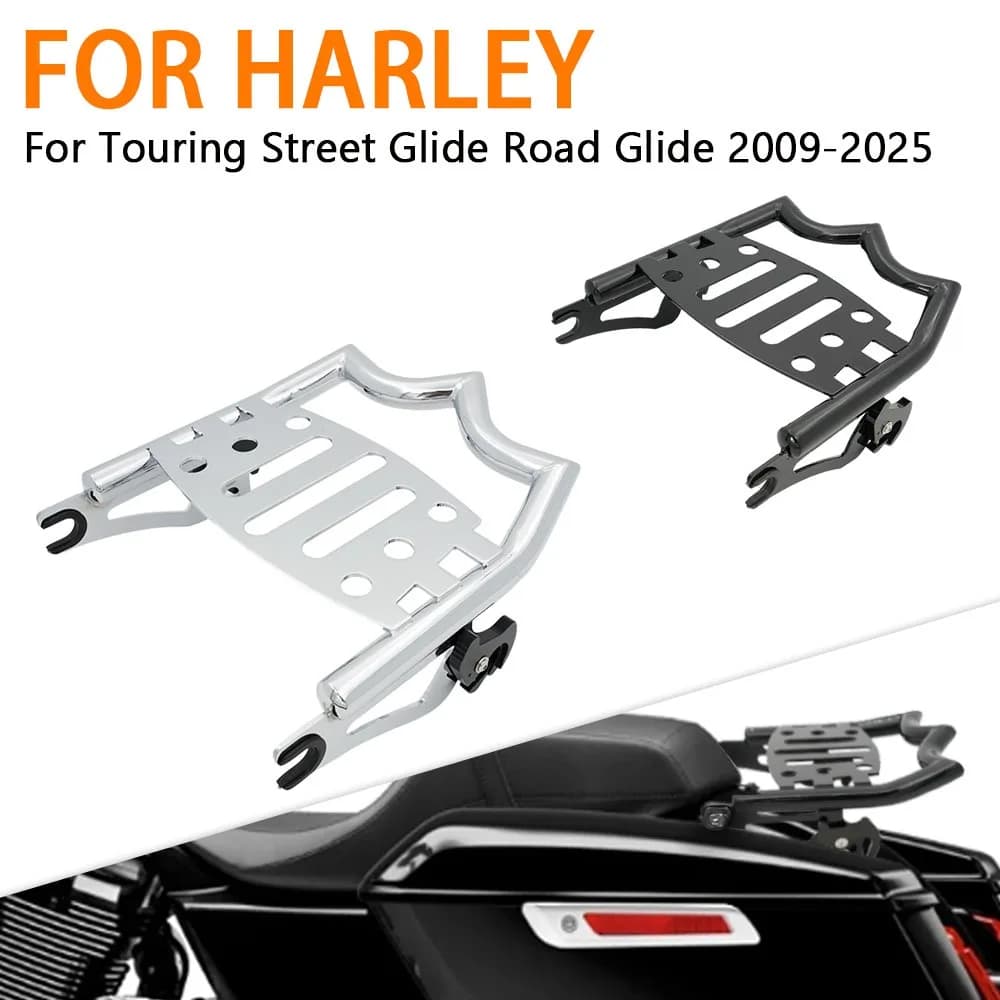 Accessori Moto: Portapacchi Posteriore Stile Corona per Harley Touring Street Glide Road King Road Glide 2025