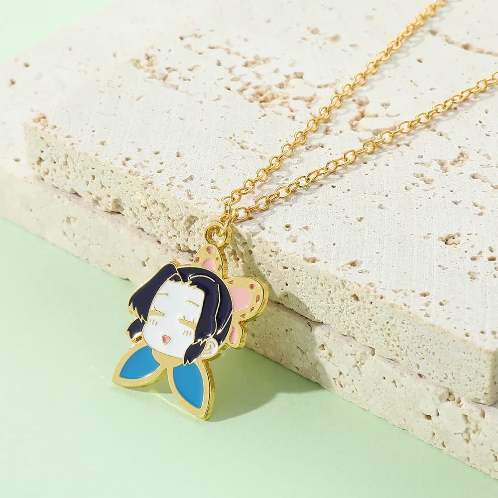 Fashion Anime Cartoon Character Enamel Necklace Cute Head Portrait Pendant Jewelry Accessory for Anime Lovers