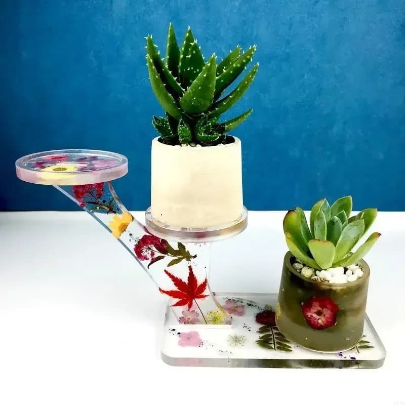 Set di Stampi in Silicone Fai-da-Te per Realizzare Portafiori Decorativi a Forma di Albero