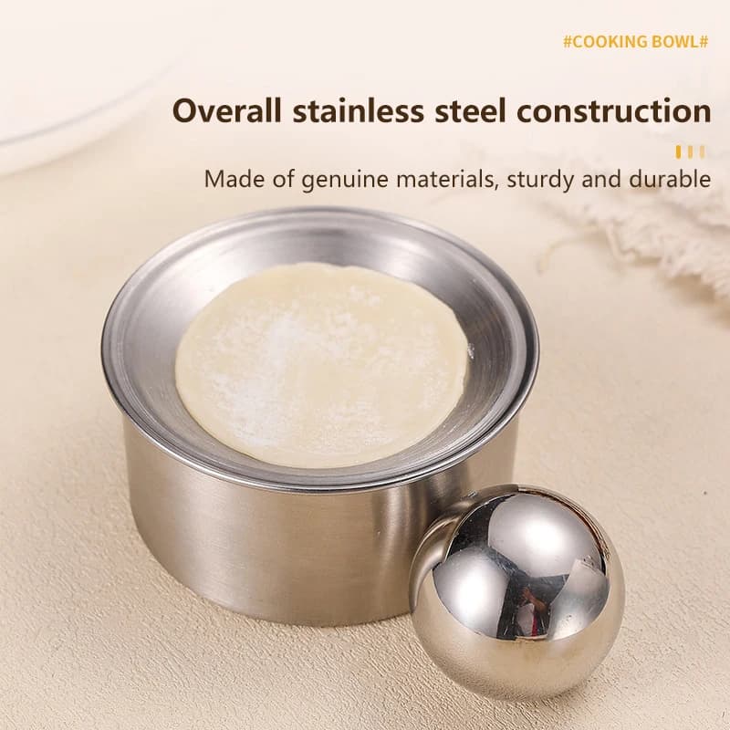 ●Stainless Steel Dumpling Maker Dough Presser Round Mold For Dumpling Pie Rolling Tool Quick Noodle Wrapper Baking Kitchen Tool