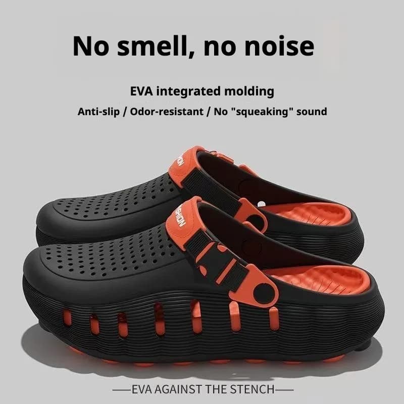 Scarpe da uomo con fori, ciabatte estive traspiranti in EVA antiscivolo a doppio uso, scarpe da spiaggia per esterni