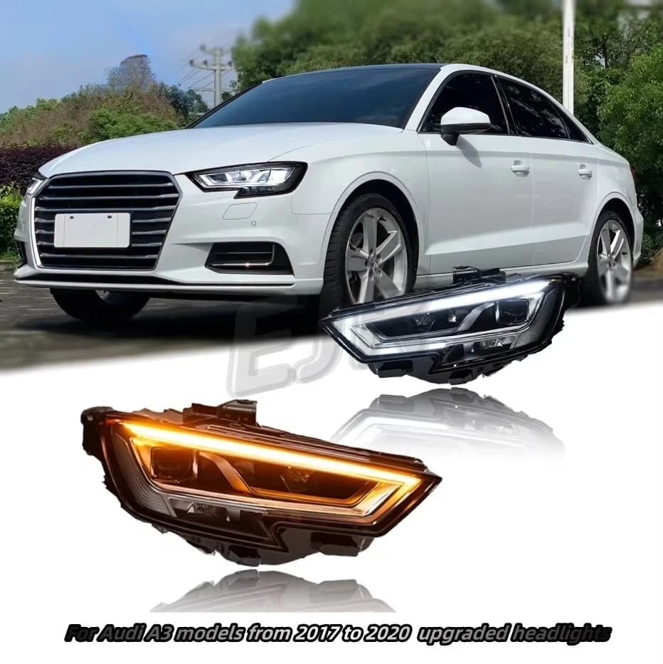 For Audi A3 Headlight Assembly 2017-2020 High Quality Full LED Lights