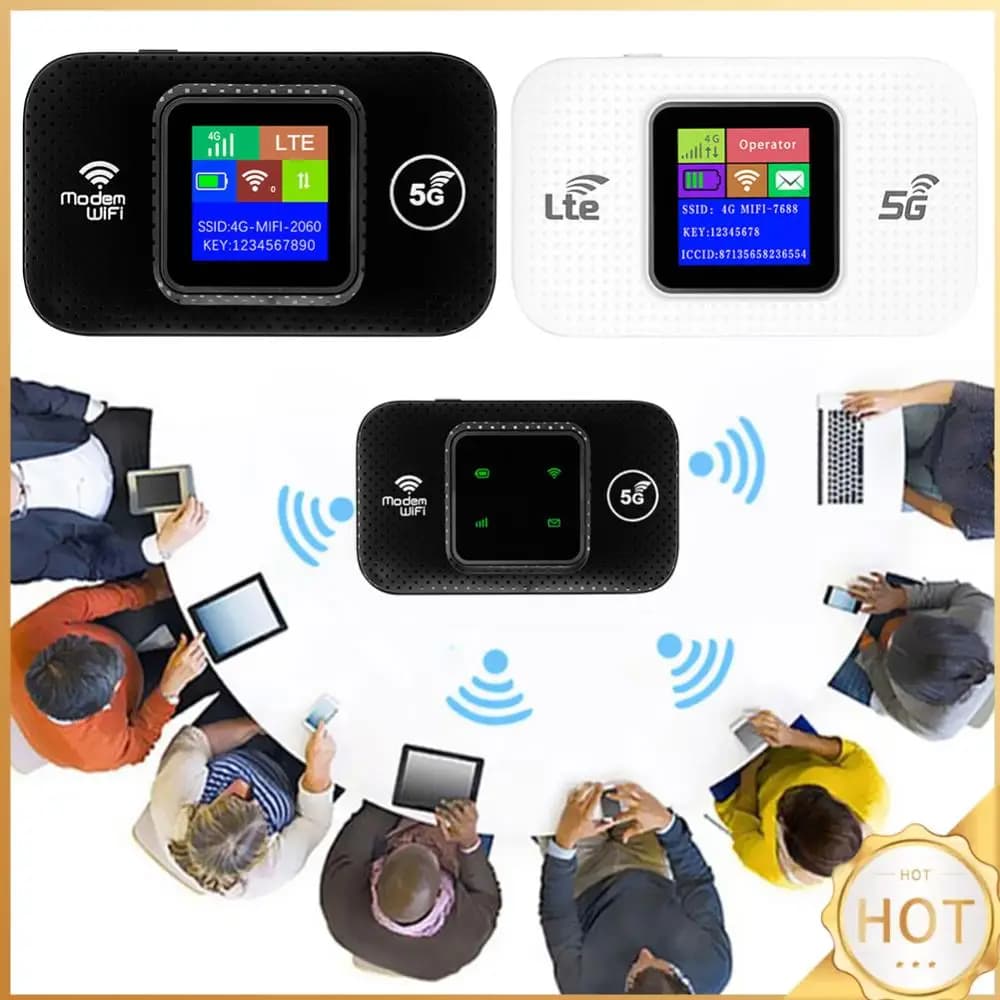Router WiFi Wireless 4G LTE Portatile con Slot per Scheda SIM, Router WiFi Intelligente Plug & Play per Auto, Banda Larga Mobile per Viaggi