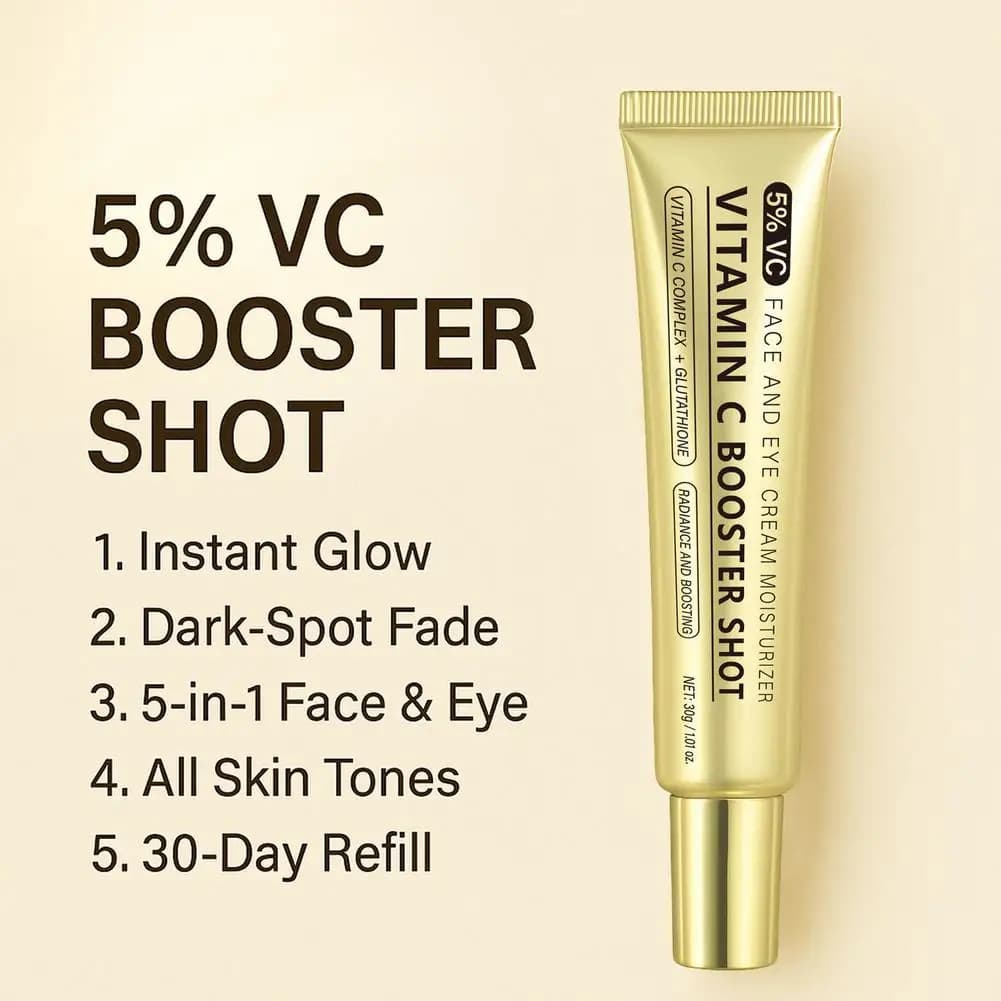 Focused serum with 5% of Vitamin C - Intensive Hydration Not Unified to Rapid Absorption for Face and Eyes, Suitable for All Skin Types