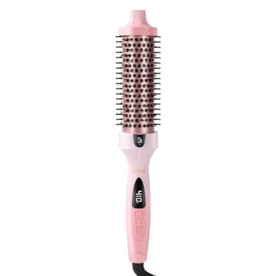 Spazzola Termica Dovza Blowout Boost - Spazzola Termica e Ferro Arricciacapelli da 1,5 Pollici per un Blowout Voluminoso, Doppio Voltaggio, Ceramica Tormalina