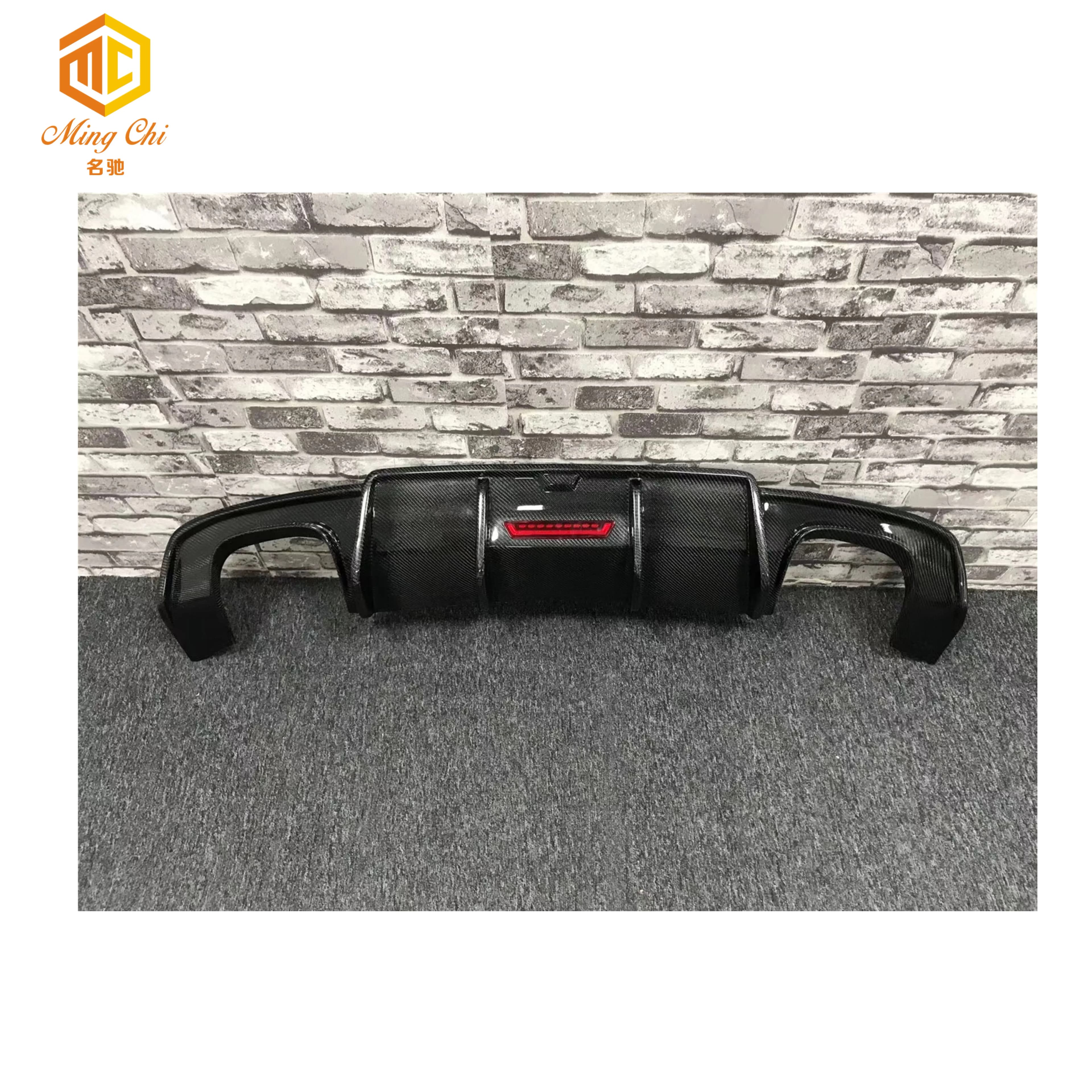 Separatore paraurti posteriore diffusore in fibra di carbonio stile led per diffusori posteriori Audi A3 S3