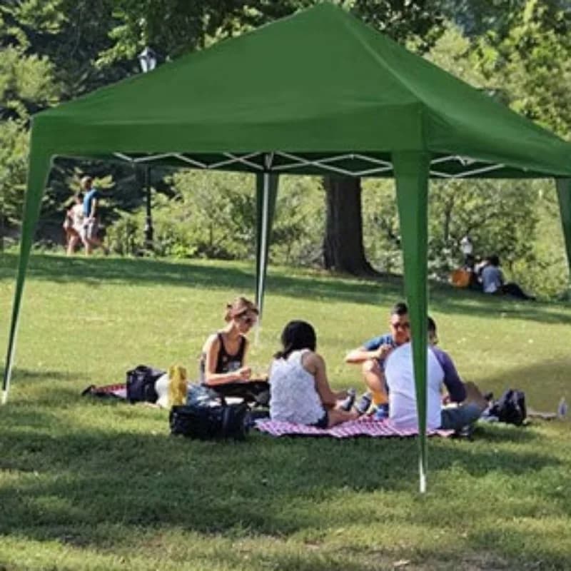 Riparo da esterno a quattro angoli Pieghevole portatile Protezione solare impermeabile Riparo per famiglia Turismo Natura Escursione Campeggio Escursionismo