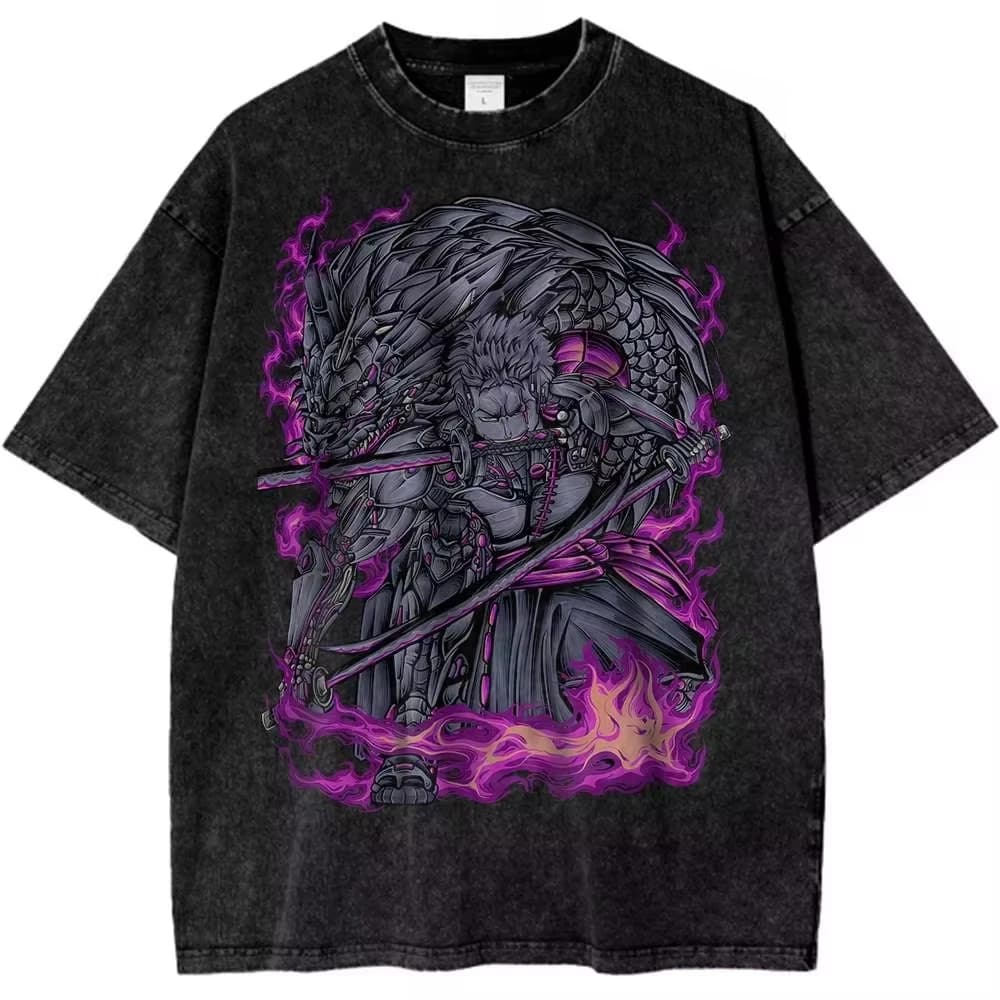 T-shirt Ufficiale One Piece da Uomo, Collezione Estate 2026, in Cotone Casual con Stampa Anime, Stile Streetwear Y2K Unisex