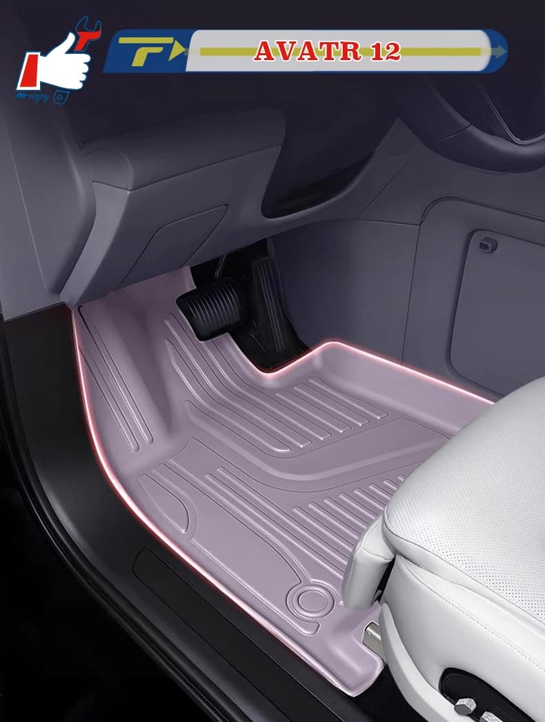 Car mat with left guide for AVATR 12 2024 Fully surrounded foot Mat Floor Mat Waterproof Mat