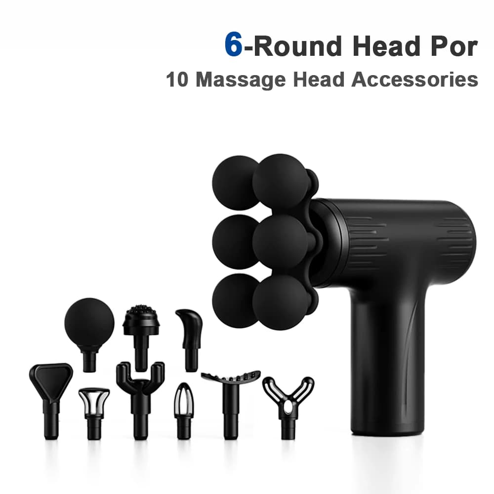 Massage gun 2026 for muscle relaxation, electric vibration massager, 10 heads band gun, professional neck and shoulder gun