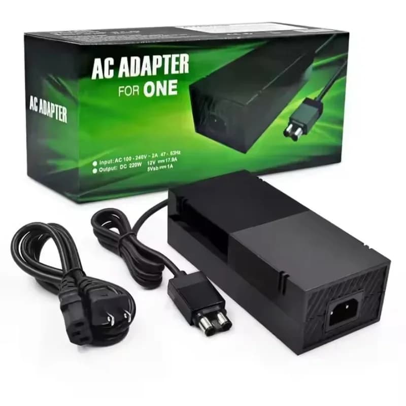 Caricabatterie per Console Xbox One, Alimentatore con Spina US/EU, Adattatore AC con Cavo di Alimentazione 12V 110V-220V, Caricatore Sostitutivo AC