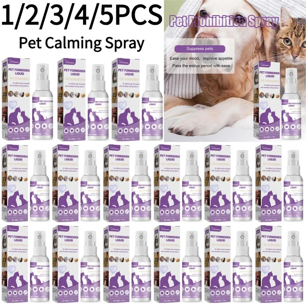 1-5PCS Pet Spray Calmante Forniture Per Animali Domestici Feromone Spray Calmante Migliorare L'agitazione Estrus Pet Ansia Sollievo Spray Gatto Cane