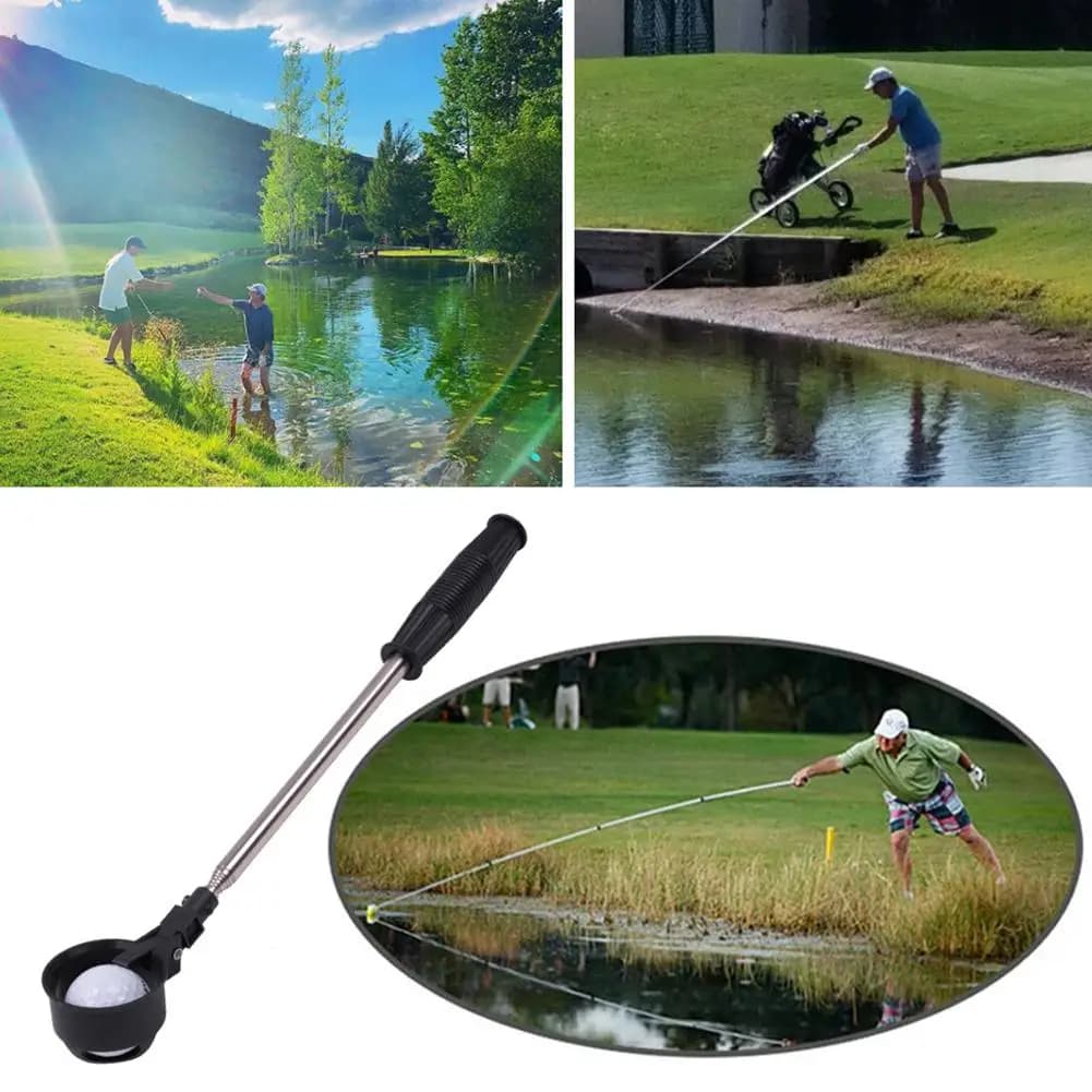 Raccoglitore di palline da golf 10/8 sezioni Raccoglitore di palline da golf Telescopico allungabile Pick Up Grabber Strumenti T-shirt per palline da allenamento per golf
