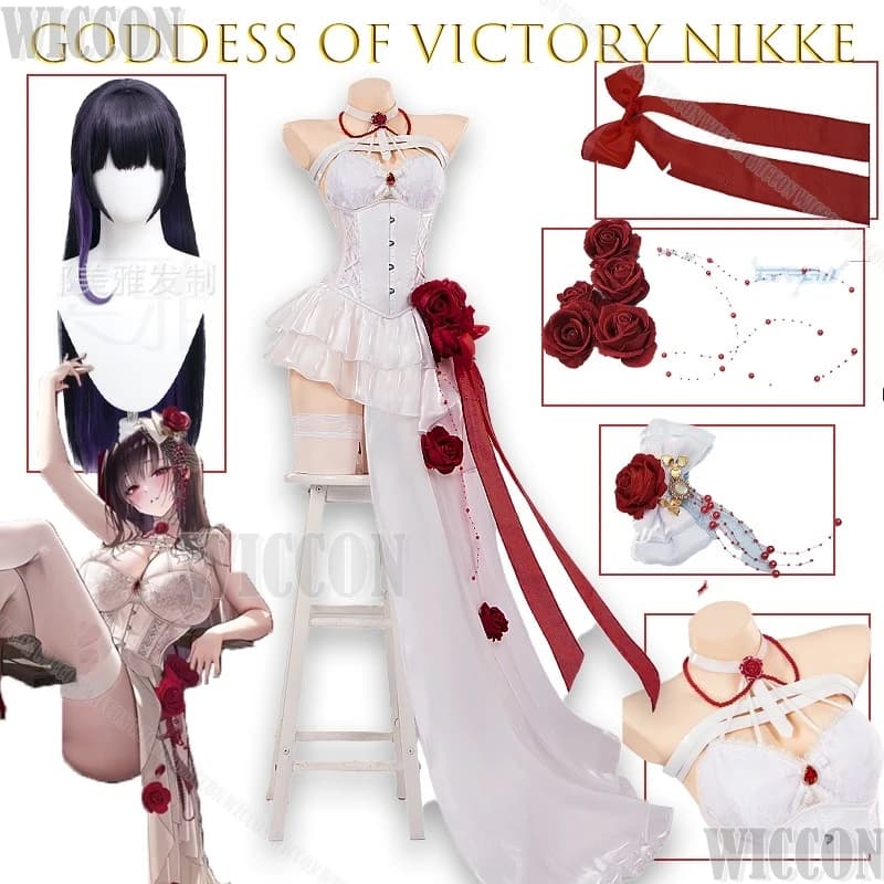 Mihara The Pain Eater Costume Cosplay Dea della Vittoria NIKKE Personaggio del Gioco Anime Abito Lolita Gotico Vestito da Festa di Halloween