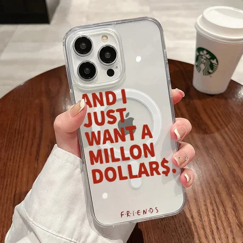 Fashion Abstract Quotes Case For iPhone 17 Pro 16 15 14 Pro Max 13 12 11 Pro 7 8 Plus XS For Magsafe ShockProof Clear TPU Funda