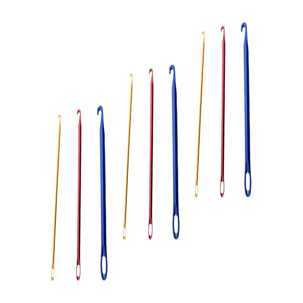 9Pcs Aluminum Crochet Hooks Premium DIY Knitting Accessories Ergonomic Hand Fit No Finger Strain Perfect for Crochet Lovers