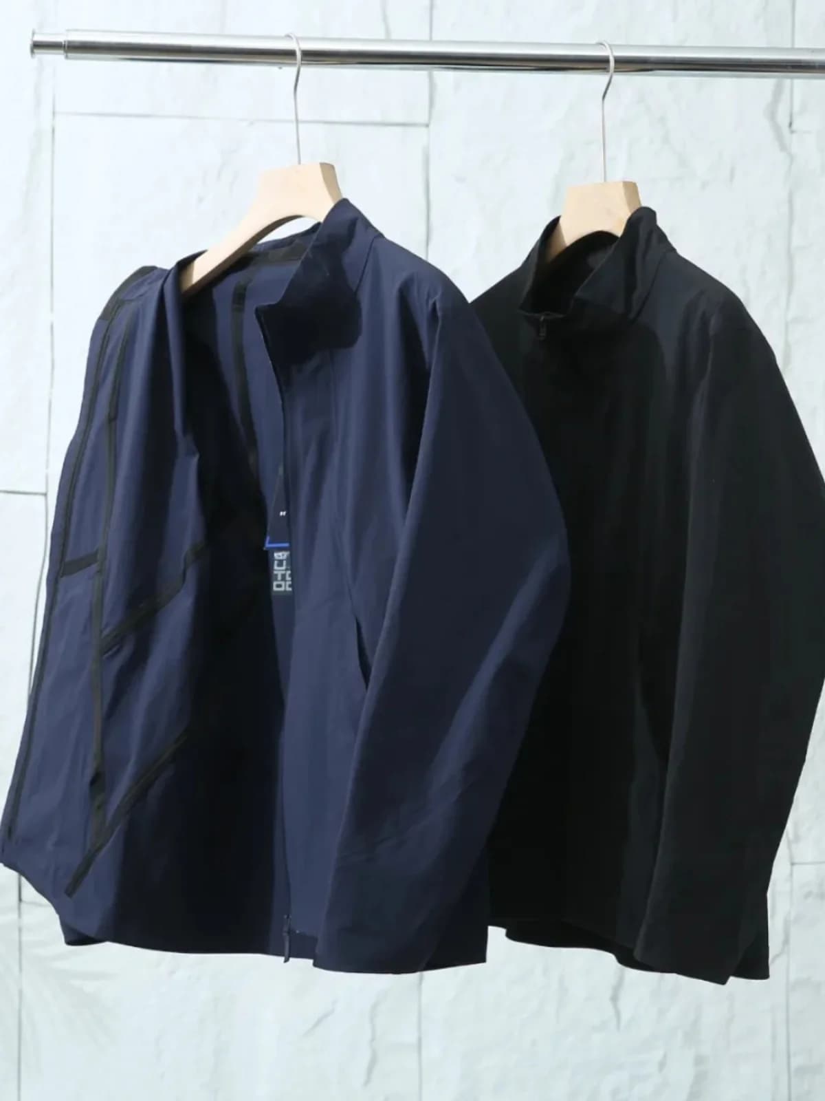 High Quality 3D Tailored Lightweight Outdoor Business Casual Jacket Men's Standard Fit Long Sleeve Stand Collar Fashion Urban