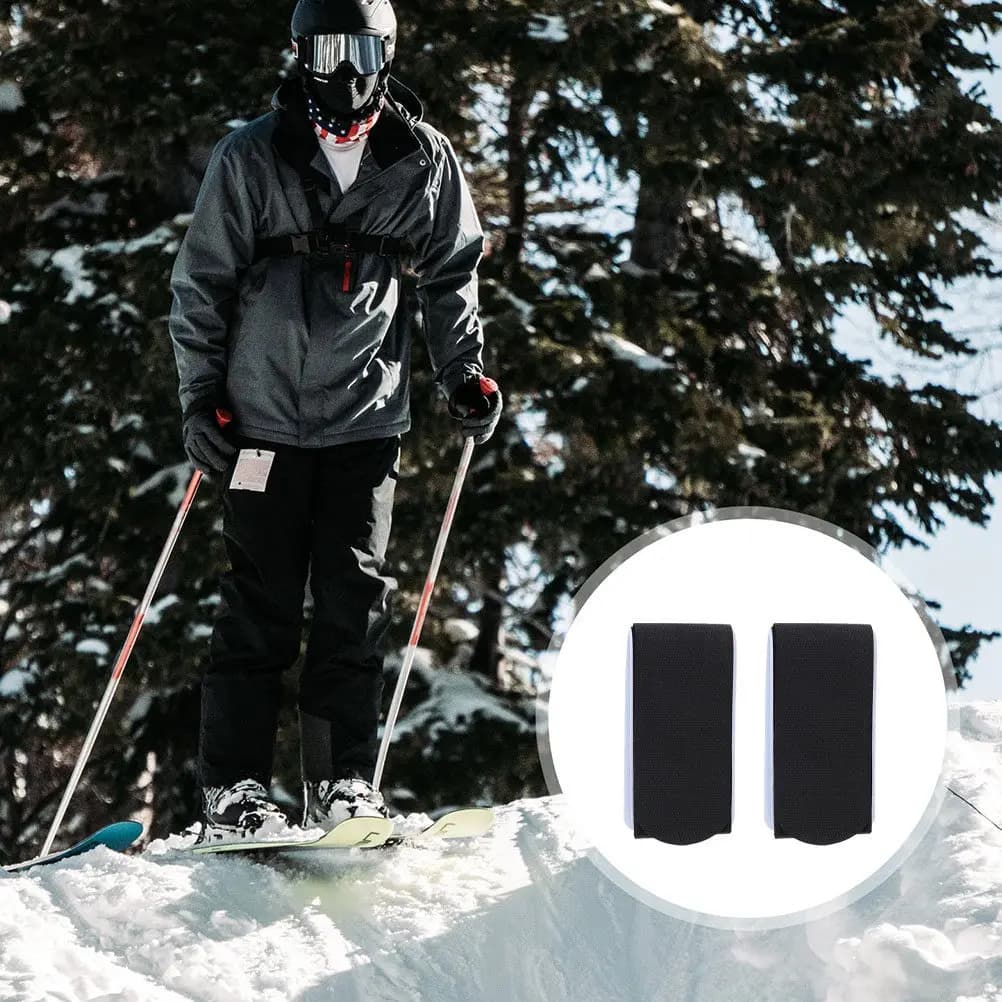 2 Pezzi Cinghie per Trasporto Snowboard in Nylon, Cinghie per Sci per Fissaggio, Conservazione, Trasporto e Protezione, Attrezzatura per Sport Invernali all'Aperto