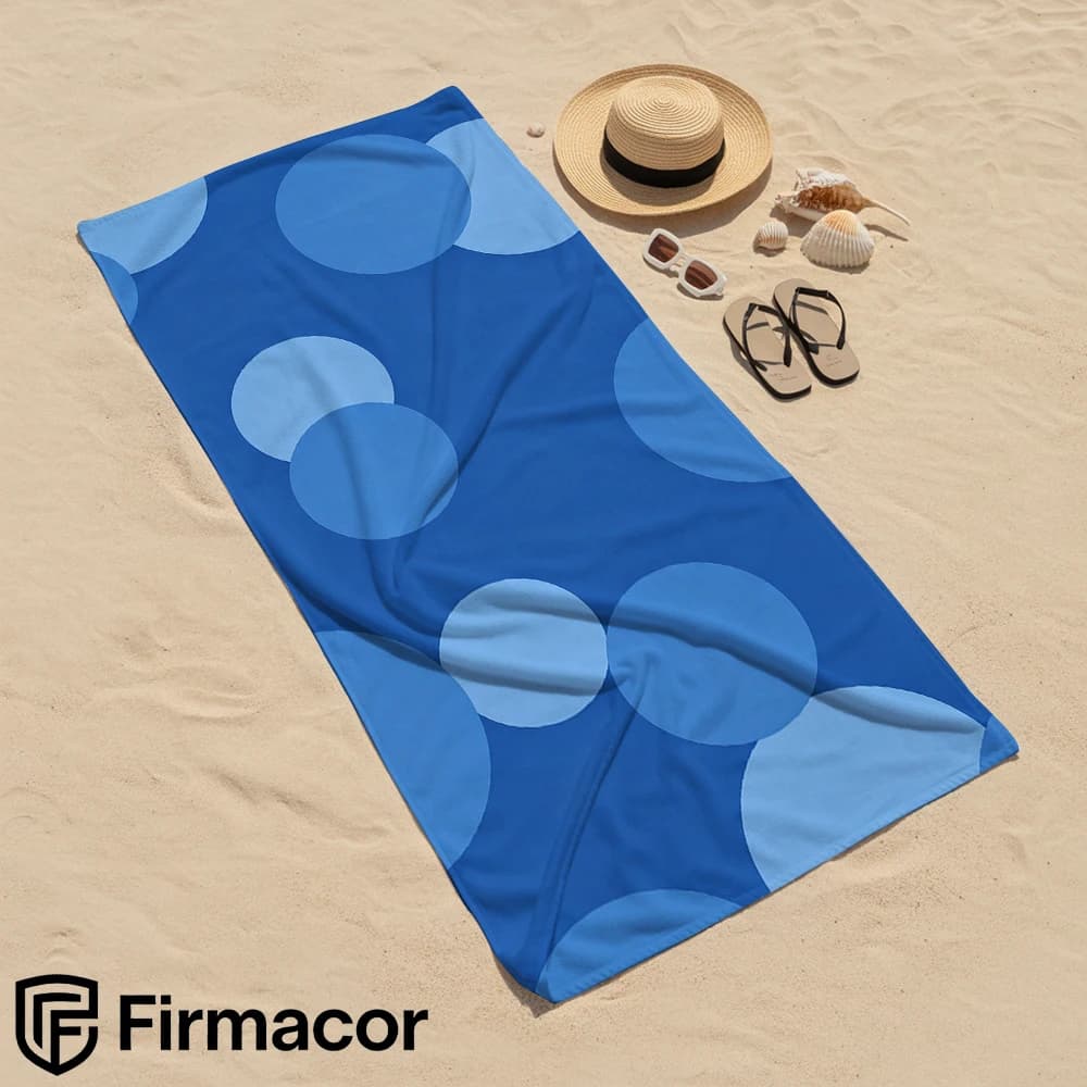 Blue Watercolor Dot Cartoon Anime Beach Towel Microfiber Quick Dry Super Absorbent Soft Bath Towel for Kids Adults Travel