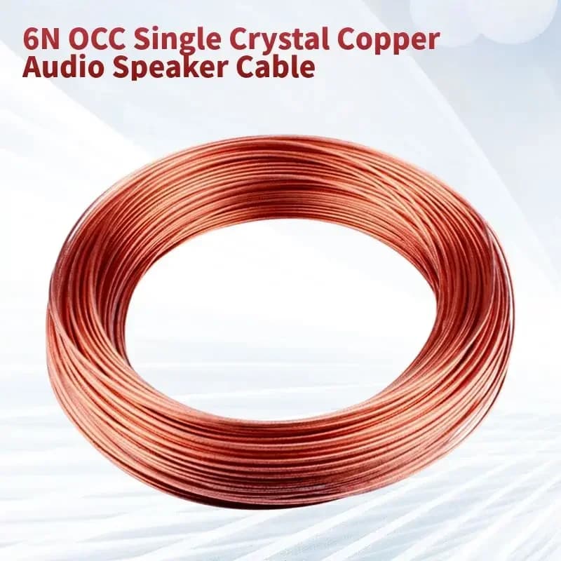 Cavo dell'altoparlante 6N OCC cavo Audio in rame a cristallo singolo 0.2 0.5 0.75 1 1.5 2 2.5 quadrato per cavo di aggiornamento dell'amplificatore Video di potenza