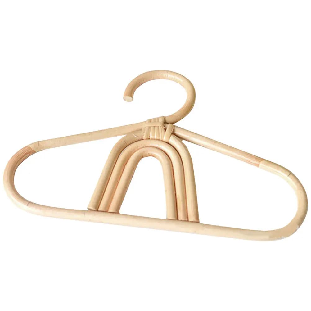 Clothes Hanger Rattan Material Small Size Hanger Smooth Non-Scratch for Dress Shirt