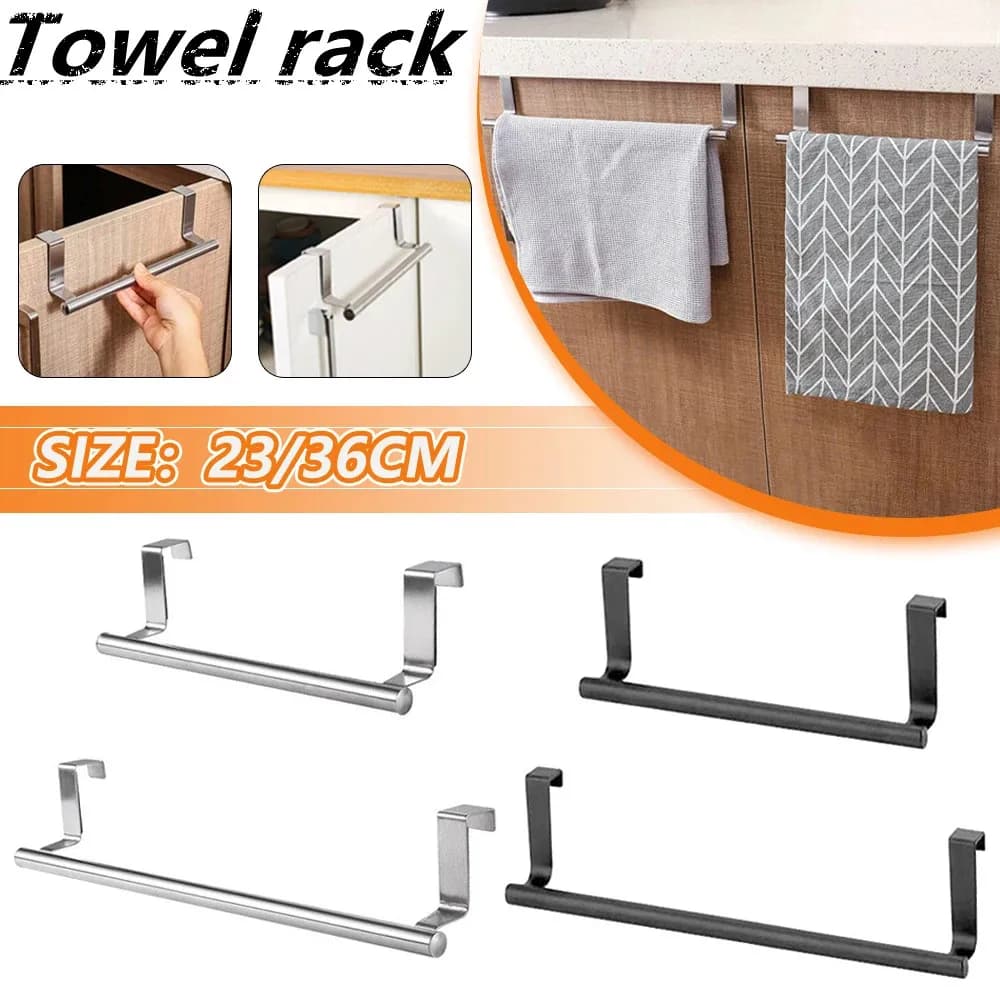 Portasciugamani sopra la porta Portasciugamani Portaoggetti da appendere Armadio da cucina in acciaio inossidabile Portasciugamani da bagno Appendiabiti per la casa