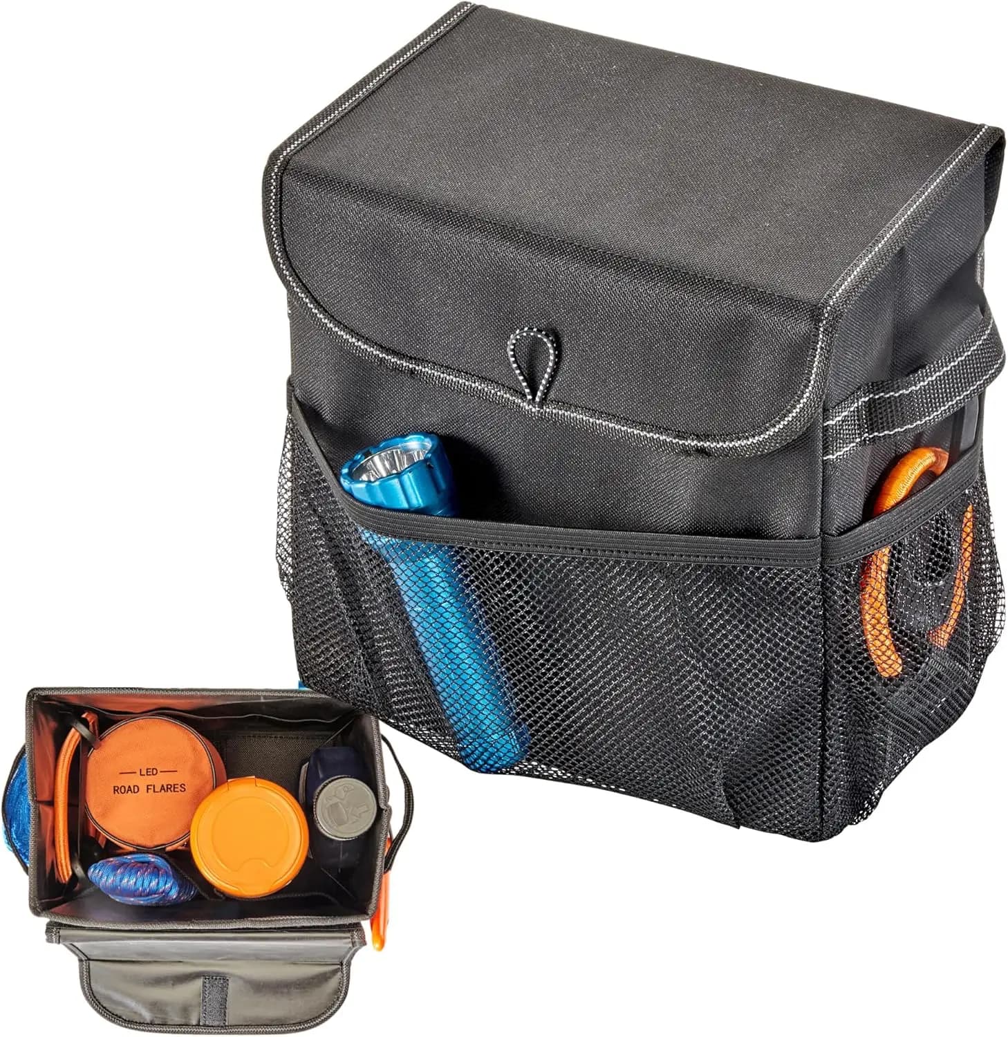 Universal Auto Organizer with Cover - Multipurpose Box for Seats, Consoles or Baggage in All Vehicles