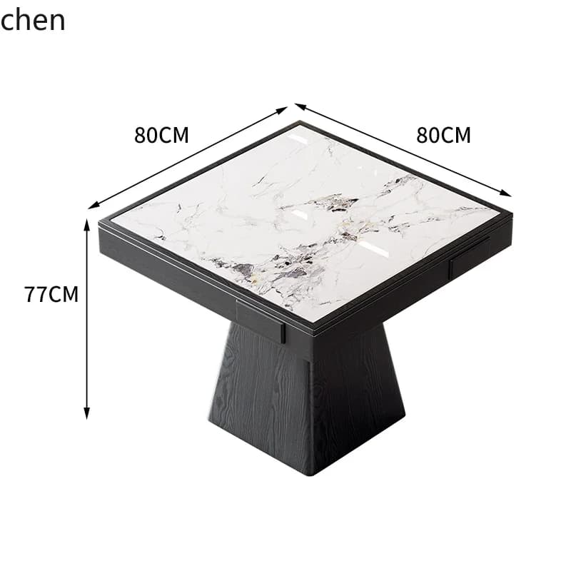 ZML Eight Immortals Table Square Table Dining Rock Board Square Chess and Card Table and Chair Set