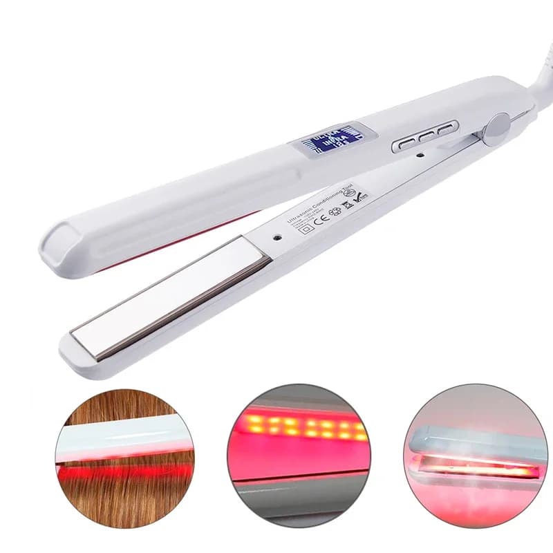 Professional ultrasonic ceramic hair plate, cold, damp and dry flat iron, for repairing hair keratin treatment therapy
