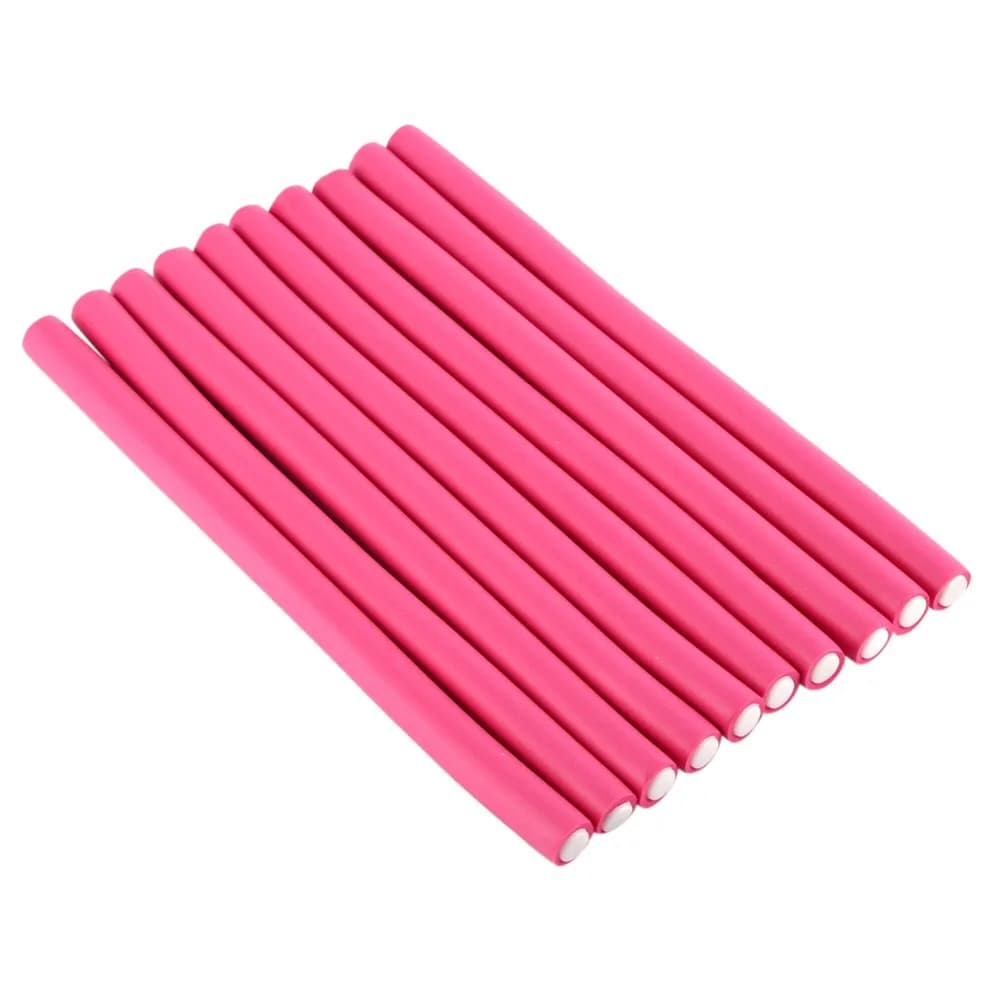 Set di 10 Bigodini Morbidi in Schiuma, Asta Flessibile 24cm, Bigodini per Capelli Pieghevoli, Diametro 8mm, Bigodini in Schiuma per Capelli