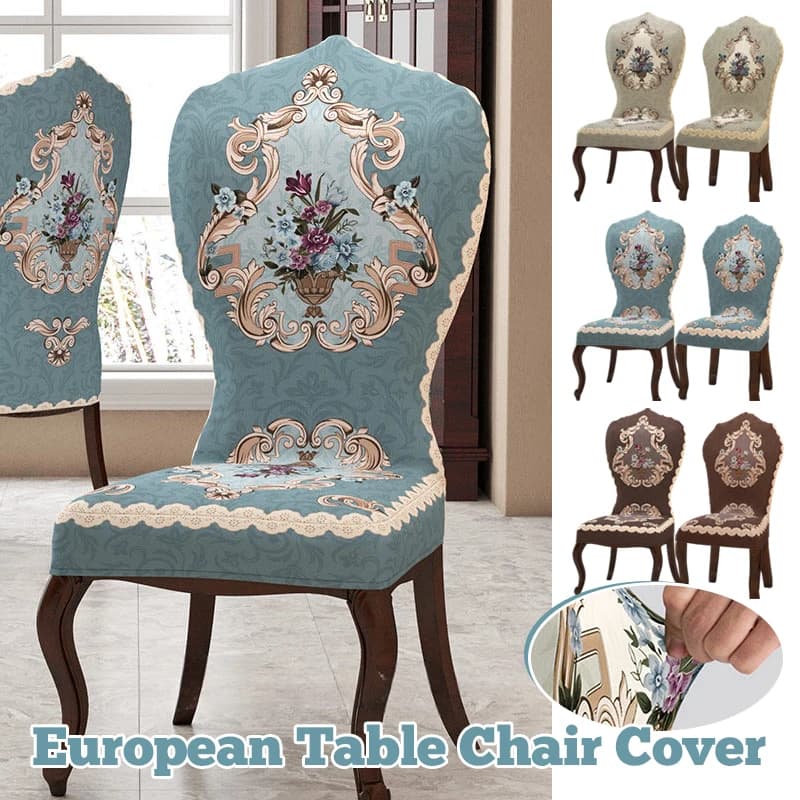 1PC Vintage Luxury European Table Chair Cover Elastic Seat Cover Protective Cover High-quality Stool Cover