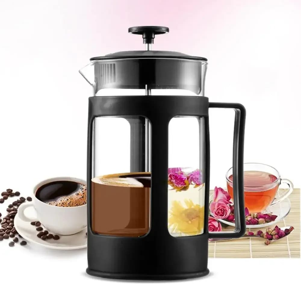 Caffettiera in vetro borosilicato addensato senza ruggine, bollitore per birra francese, caffettiera