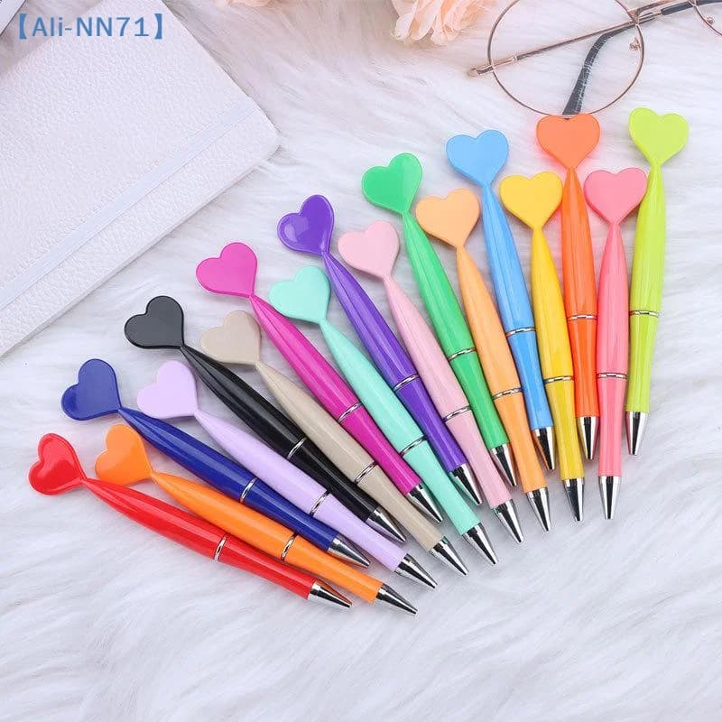 【NN71】12 penne a forma di cuore per San Valentino, penne roller con inchiostro gel nero, per forniture per ufficio, scuola, regalo, penne a sfera per bambini