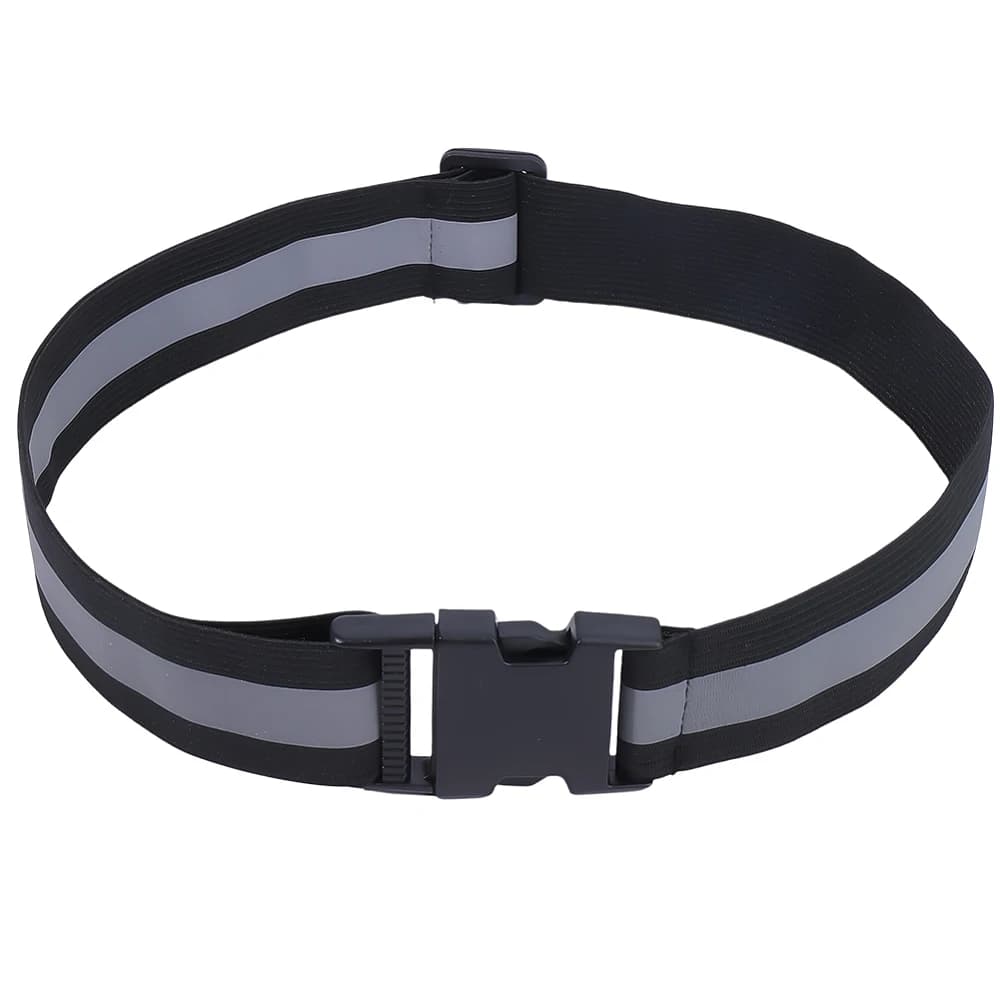 Black Reflective Belt Running Safety Belt Reflective Running Gear Elastic Lights Safety Strap Band Visibility Adjustable Night