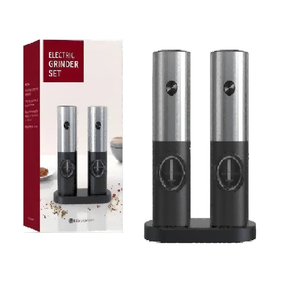 Set di macinapepe elettrico automatico da 1 pezzo/2 pezzi, macina sale e pepe con regolazione della macinatura, macina spezie per la cucina